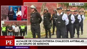 Efectivos del serenazgo contarán con 100 primeros chalecos antibalas para afrontar la delincuencia / Fuente: América Noticias