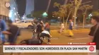 Serenos y fiscalizadores agredidos en plaza San Martín