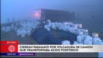 Accidente en el serpentín de Pasamayo. América Noticias