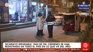 Sicariato en Perú: más de mil homicidios en lo que va del año. Foto y video: América TV