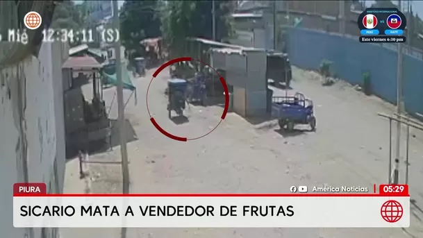 Sicario asesina a comerciante de frutas en Piura. Foto: América Noticias