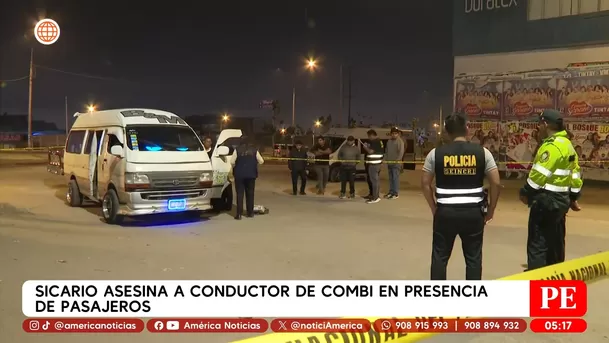 Sicario asesina a conductor de combi en presencia de pasajeros en Villa El Salvador. Foto: América Noticias
