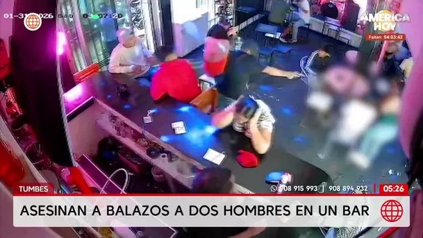 Sicario asesina a dos hombres en bar de Zarumilla en Tumbes. Foto: América Noticias Sicario asesina a dos hombres en bar de Zarumilla en Tumbes. Foto: América Noticias