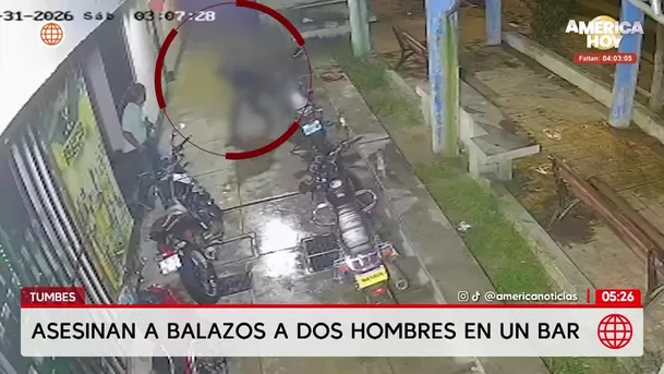Sicario asesina a dos hombres en bar de Zarumilla en Tumbes. Foto: América Noticias Sicario asesina a dos hombres en bar de Zarumilla en Tumbes. Foto: América Noticias