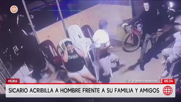 Sicario asesina a hombre de 22 balazos frente a su familia en Piura. Foto: América Noticias