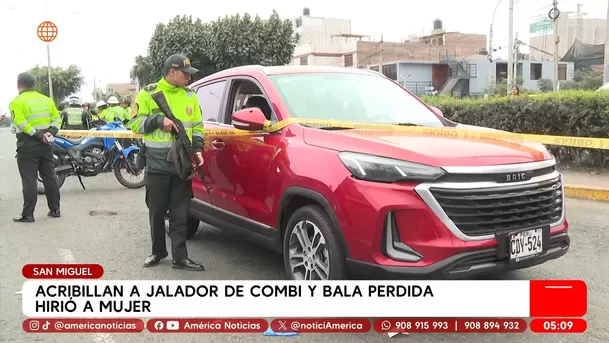 Sicario asesina a jalador de combi en San Miguel y hiere a mujer. Foto: América Noticias