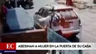 Sicario asesinó a mujer en la puerta de su casa en Barrios Altos