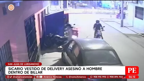Sicario vestido de delivery asesinó a hombre dentro de billar en San Juan de Lurigancho. Foto: América Noticias