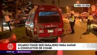 Sicario finge ser pasajero para asesinar a conductor de combi