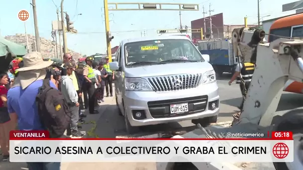 Sicario graba asesinato de colectivero en Ventanilla. Foto: América Noticias