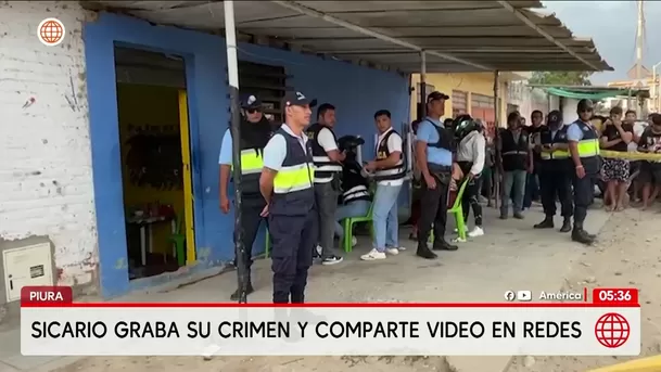 Sicario graba crimen y lo difunde en redes en Piura. Foto: América Noticias