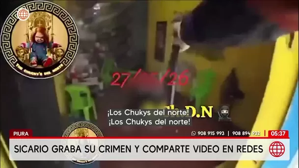 Sicario graba crimen y lo difunde en redes en Piura. Foto: América Noticias