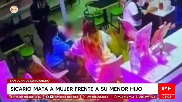 Sicario asesina a mujer frente a su hijo en mercado de San Juan de Lurigancho. Foto: América Noticias