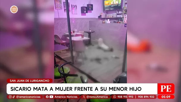 Sicario asesina a mujer frente a su hijo en mercado de San Juan de Lurigancho. Foto: América Noticias