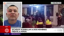 Sicarios acribillan a dos hombres frente a niños en Ica. Foto y video: América Noticias