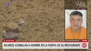 Sicarios acribillan a hombre frente a su local en El Agustino. Foto y video: América Noticias