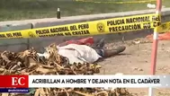 Sicarios acribillan a un hombre y dejan una nota sobre el cadáver