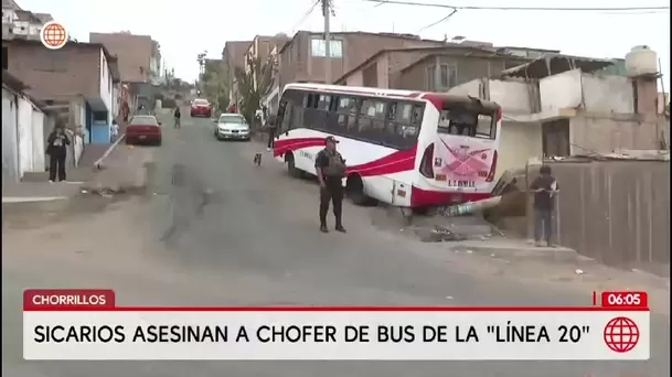 Chofer de bus asesinado a tiros por sicarios en Chorrillos/ América Noticias Chofer de bus asesinado a tiros por sicarios en Chorrillos/ América Noticias