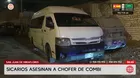 Sicarios asesinan a chofer de combi en San Juan de Miraflores