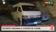 Sicarios asesinan a chofer de combi en San Juan de Miraflores
