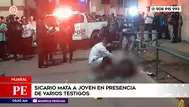 Sicarios asesinan a joven cerca a Plaza de Armas de Huaral