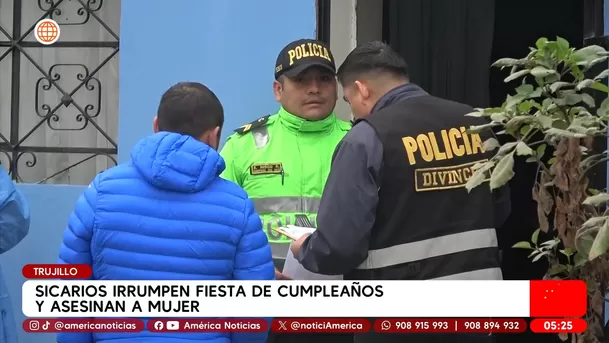 Sicarios asesinan a mujer en fiesta de cumpleaños en Trujillo. Foto: América Noticias