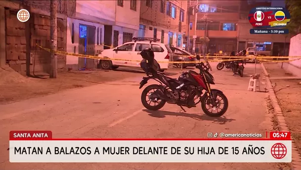 Sicarios asesinan a mujer frente a su hija en Santa Anita. Foto: América Noticias