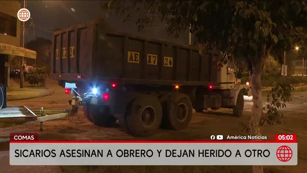 Sicarios asesinan a obrero de mantenimiento vial en Comas. Foto: América Noticias Sicarios asesinan a obrero de mantenimiento vial en Comas. Foto: América Noticias