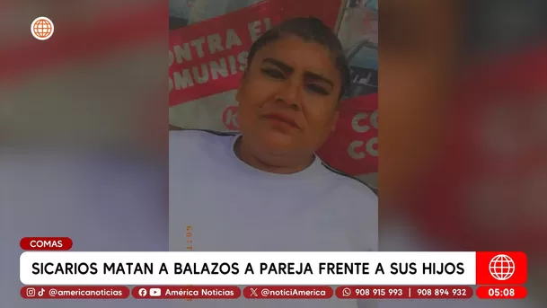 Sicarios asesinan a pareja a balazos frente a sus hijos en Comas. Foto: América Noticias