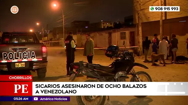 Sicarios asesinaron de ocho balazos a venezolano en Chorrillos. Foto: América Noticias