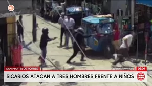 Sicarios atacan a tres hombres frente a niños en San Martín de Porres. Foto y video: América Noticias