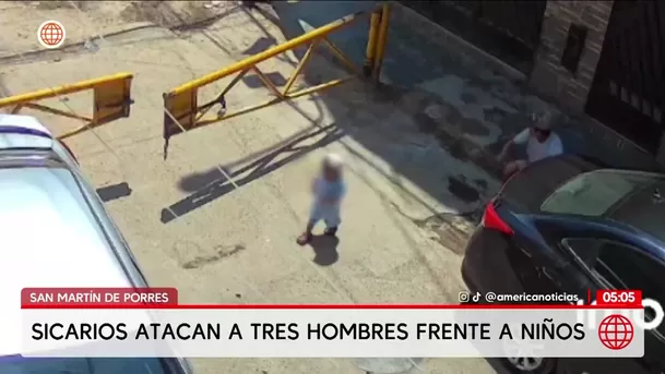 Sicarios atacan a tres hombres frente a niños en San Martín de Porres. Foto: América Noticia