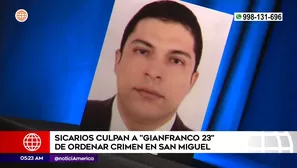 Sicarios culpan a alias Gianfranco 23 de ordenar crimen en San Miguel. Foto y video: Unidad de investigación