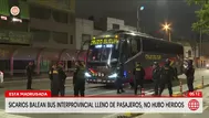 Sicarios disparan contra bus de Cruz del Sur en San Borja