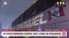Sicarios disparan contra bus con pasajeros en Comas