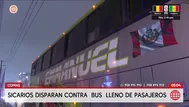 Sicarios disparan contra bus con pasajeros en Comas