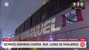 Sicarios disparan contra bus con pasajeros en Comas. Foto y video: América Noticias