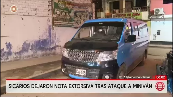Ataque a balazos contra miniván en SJL/ América Noticias