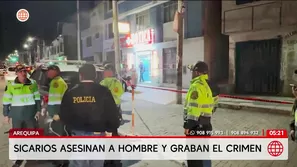Sicarios graban asesinato de un hombre en Arequipa. Foto y video: América Noticias