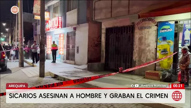 Sicarios graban asesinato de un hombre en Arequipa. Foto: América Noticias