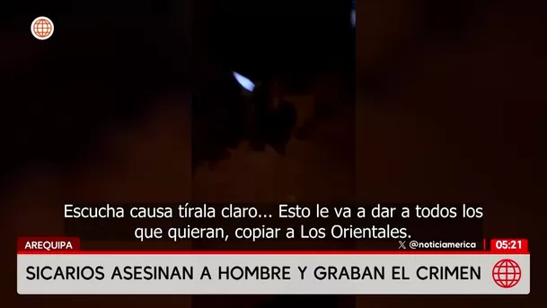 Sicarios graban asesinato de un hombre en Arequipa. Foto: América Noticias