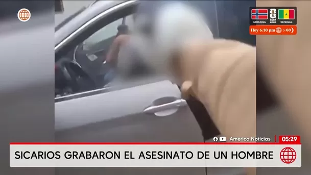 Sicarios graban asesinato de un hombre en Trujillo. Foto: América Noticias Sicarios graban asesinato de un hombre en Trujillo. Foto: América Noticias