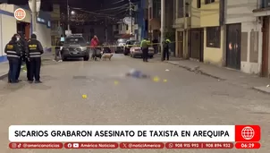 Sicarios grabaron asesinato a balazos de taxista en Arequipa. Foto y video: América TV