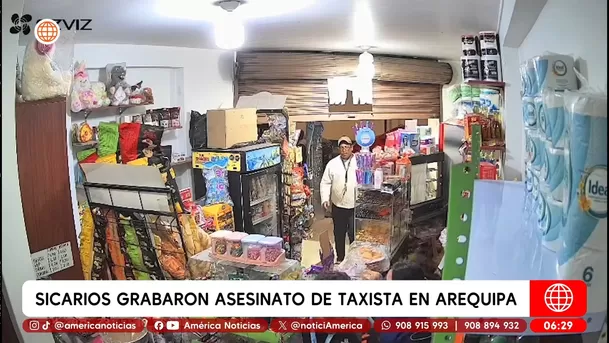 Sicarios grabaron asesinato a balazos de taxista en Arequipa. Foto y video: América TV