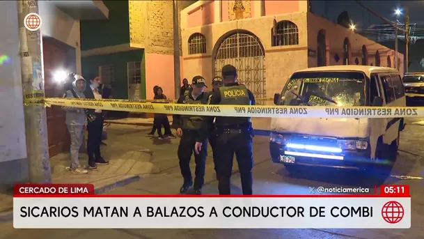 Sicarios matan a chofer de combi en Cercado de Lima. Foto: América Noticias