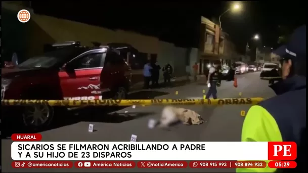 Sicarios matan a padre e hijo con 23 disparos en Huaral. Foto: América Noticias