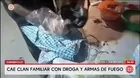 Siete personas fueron detenidas con drogas y armas en Carabayllo