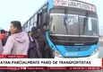 Sigue en vivo el paro parcial de transportistas en Lima y Callao
