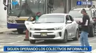 Siguen operando los colectivos informales en Lima