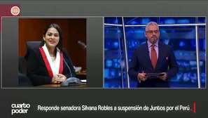 Silvana Robles niega apoyo al fujimorismo en votación del Senado. Video: Cuarto Poder